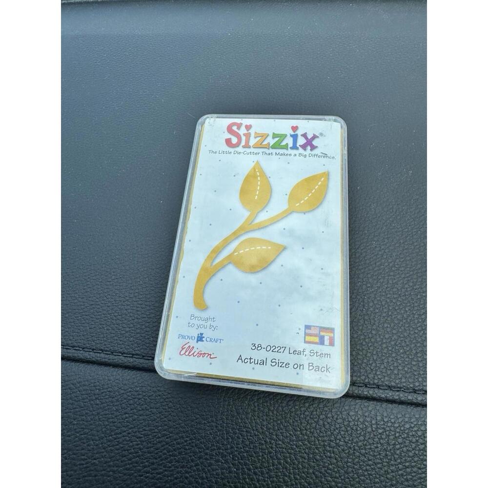 Sizzix Original Yellow  Lot- Picket Fence Jungle Leaves Lead Stem Splats B3 - Picture 2 of 6